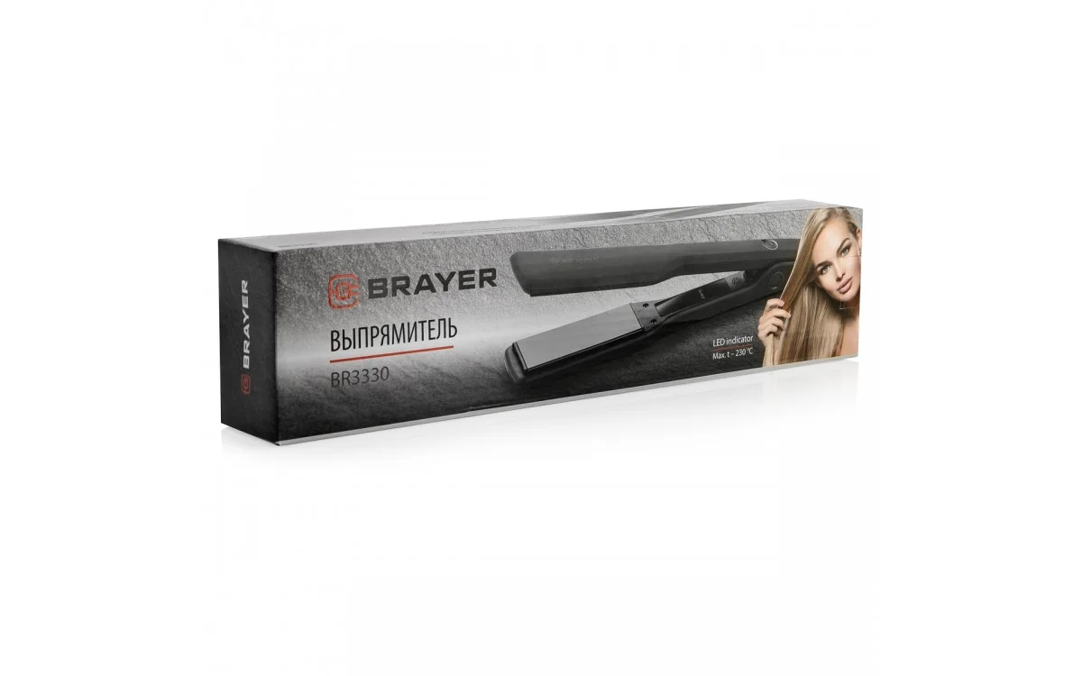 Выпрямитель для волос BRAYER BR3340 серый, 25 мм, 230 °C, 5 режимов