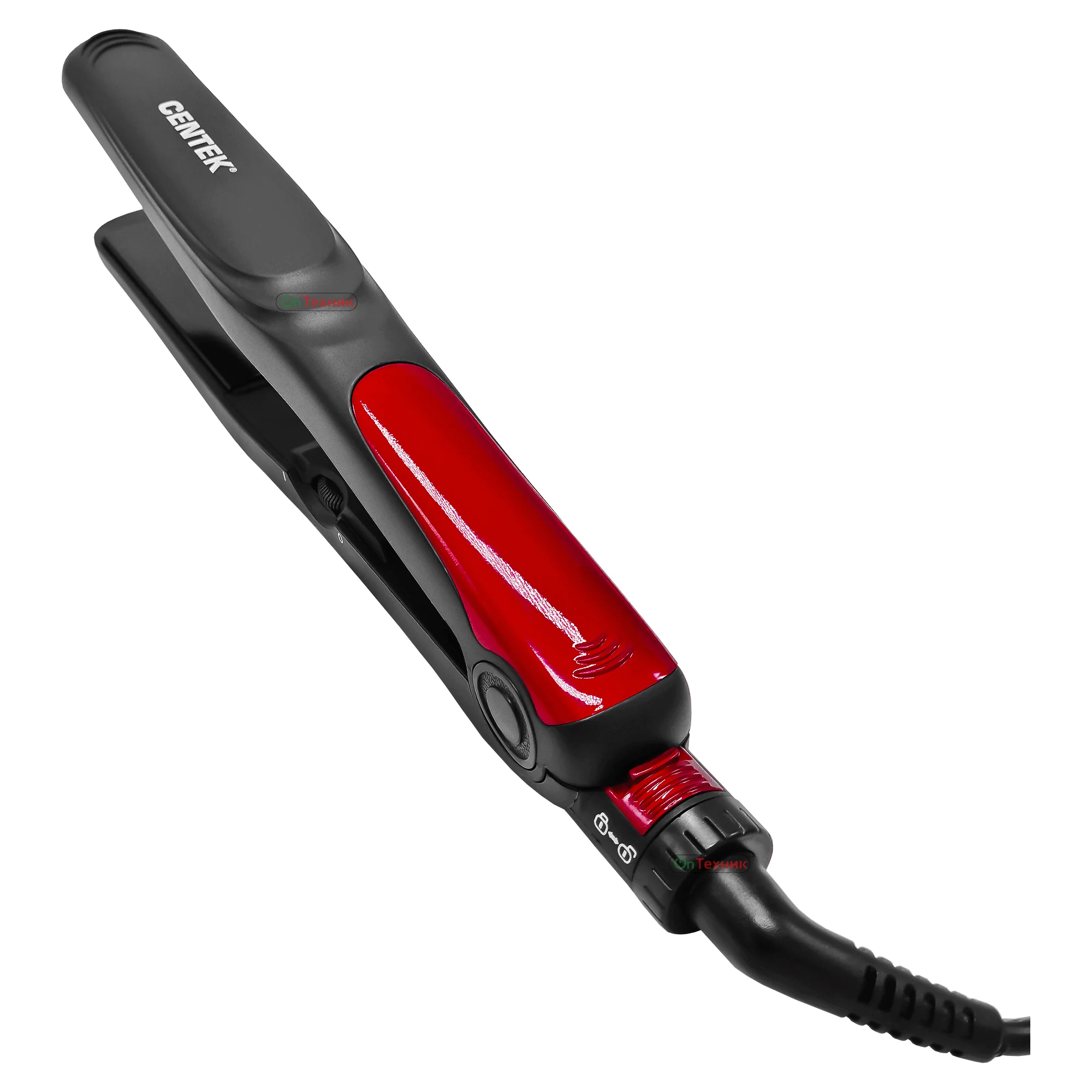 Выпрямитель для волос Centek CT-2008 черный/красный, 26 мм, 240 °C, 1 режим