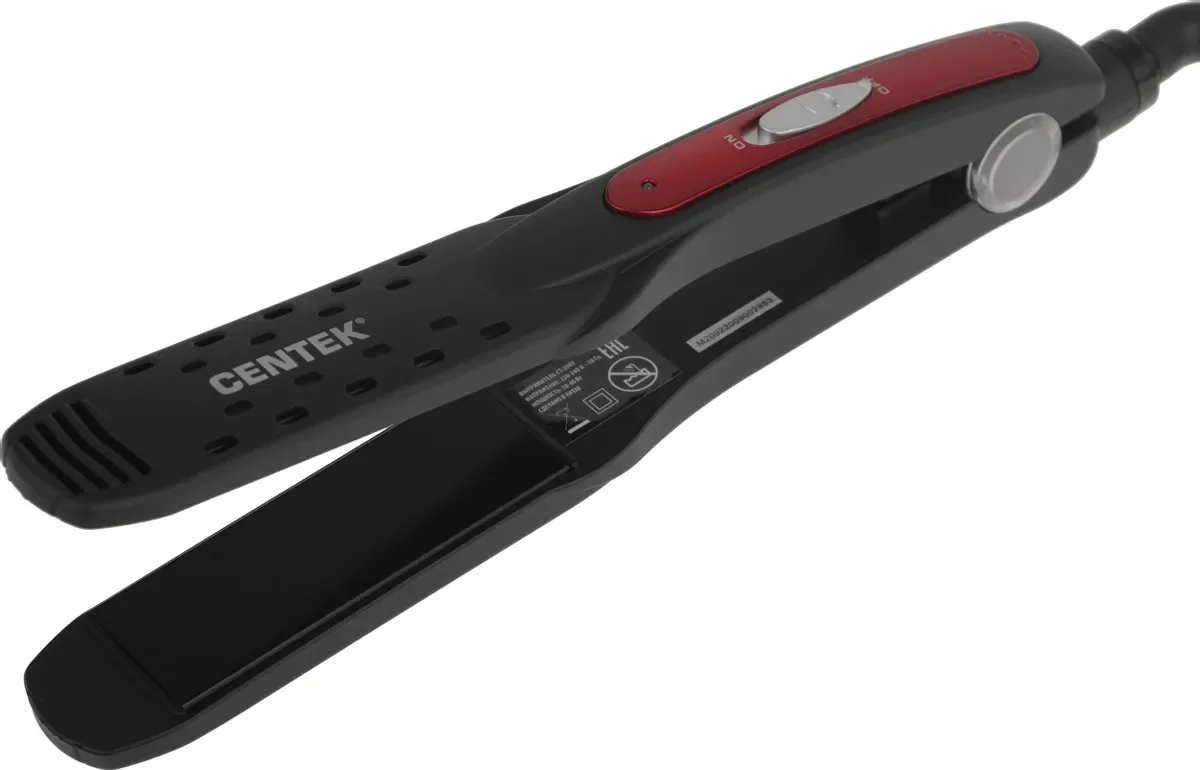 Выпрямитель для волос Centek CT-2009 черный/красный, 32 мм, 200 °C, 1 режим