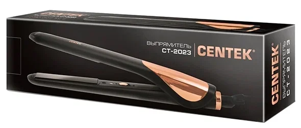 Выпрямитель для волос Centek CT-2023 черный/золотистый, 22 мм, 220 °C, 1 режим