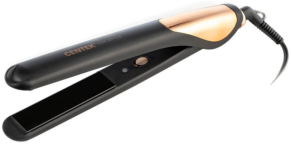 Выпрямитель для волос Centek CT-2023 черный/золотистый, 22 мм, 220 °C, 1 режим