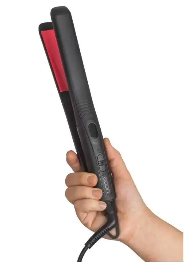 Выпрямитель для волос ECON ECO-BH021S черный/розовый, 25 мм, 200 °C, 1 режим