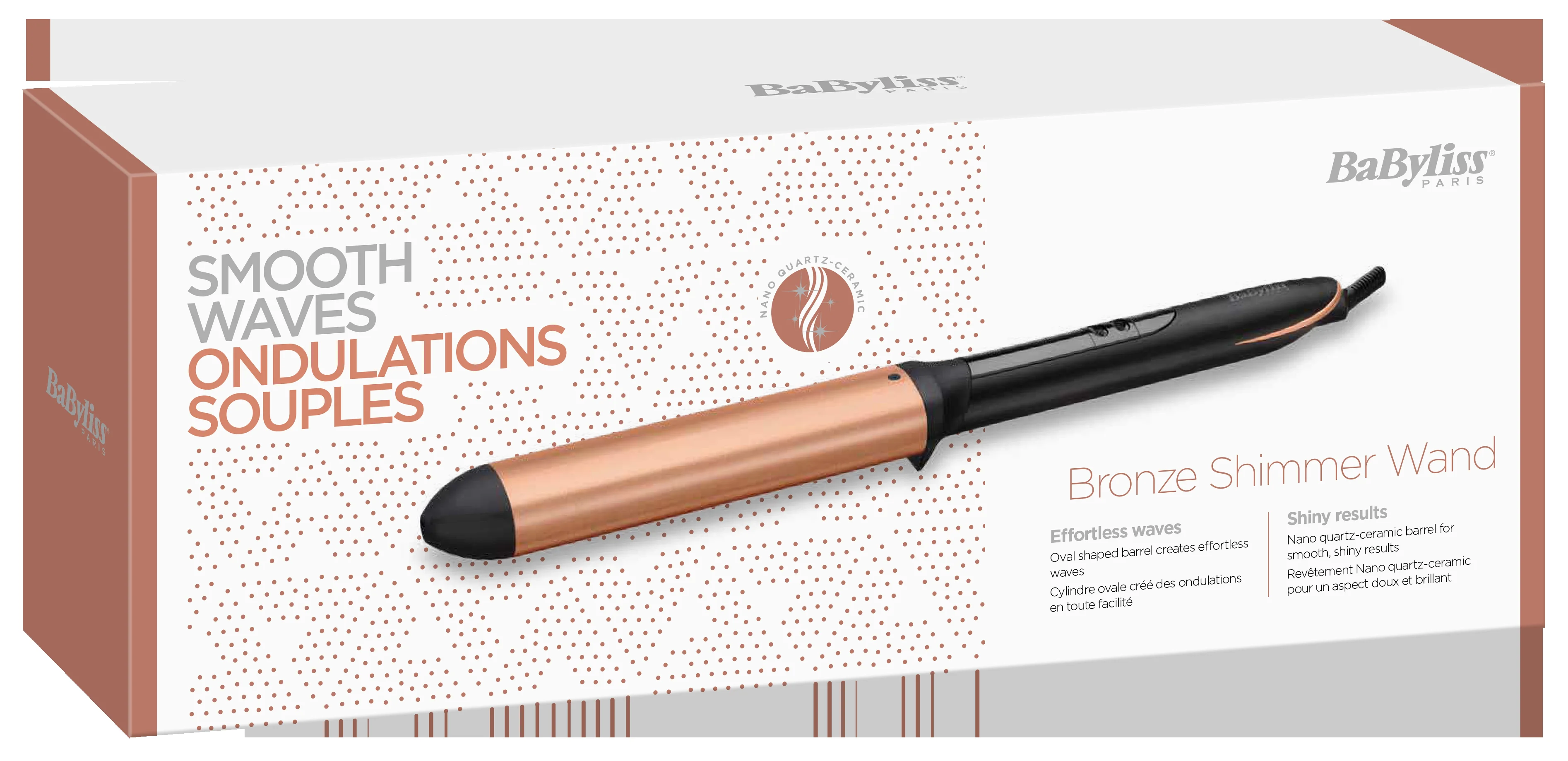 Плойка BaByliss Bronze Shimmer Wand C456E черный, 13 мм, 210 °C, 6 режимов