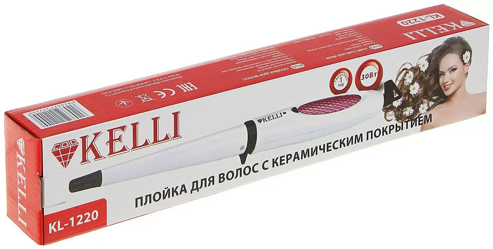 Плойка для волос KELLI KL-1255 розовый