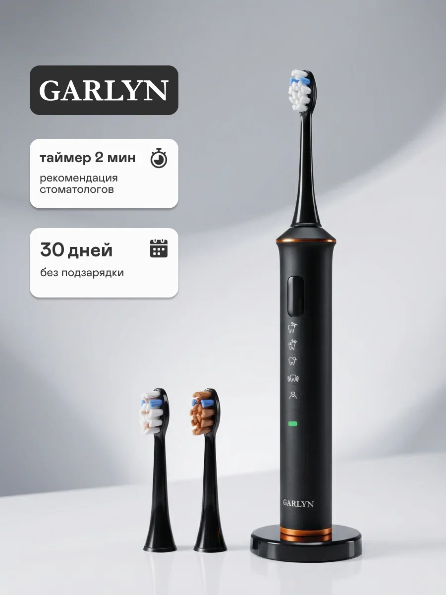 Электрическая зубная щетка Garlyn Smile Shinycare черный
