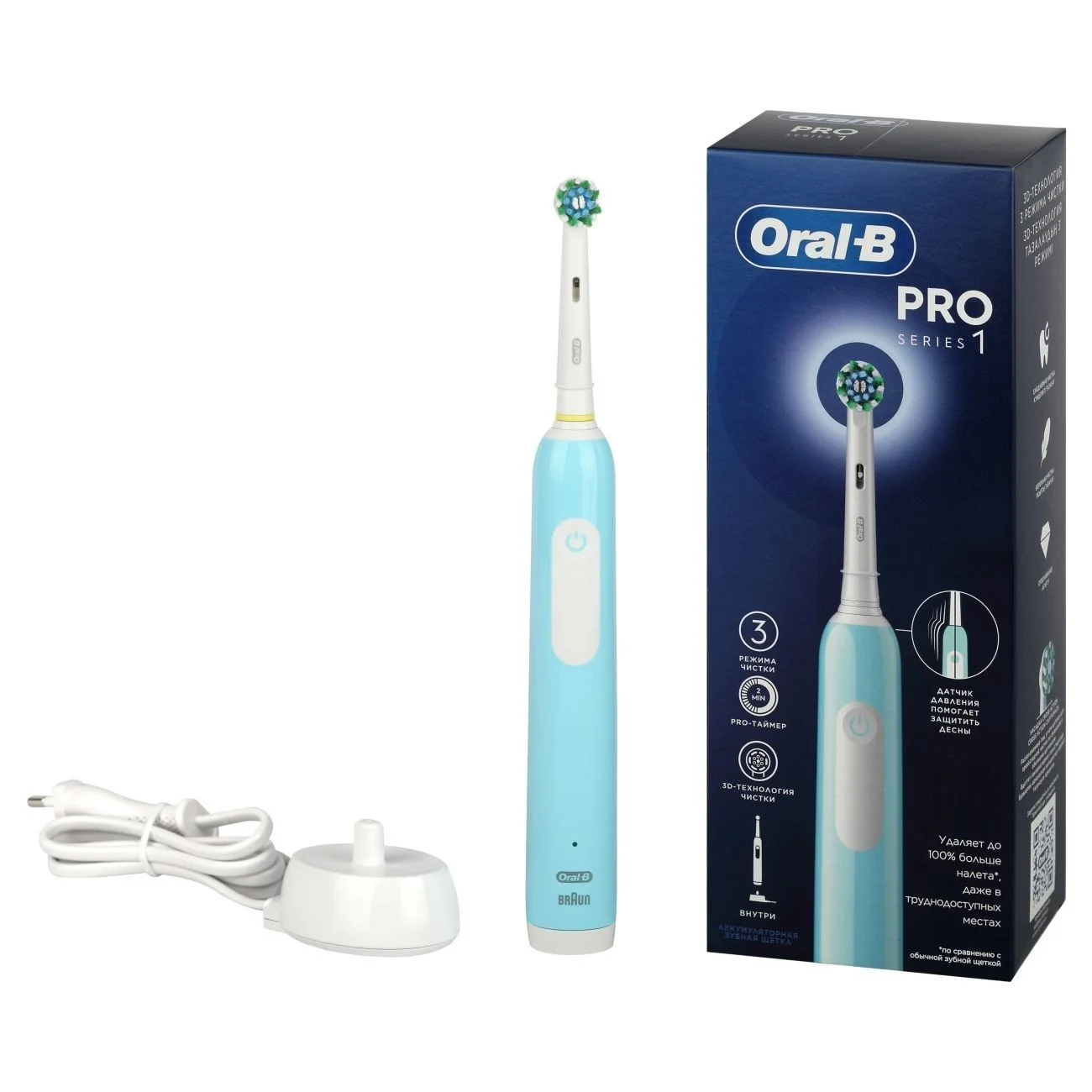 Электрическая зубная щетка Oral-B Cross Action Pro D305.513.3 бирюзовый
