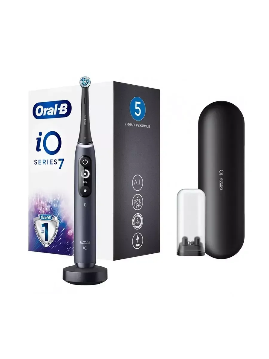 Электрическая зубная щетка Oral-B iO Series 7 Onyx черный