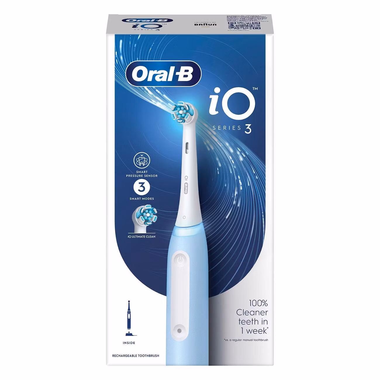 Электрическая зубная щетка Oral-B iO_S3_Ice Blue голубой