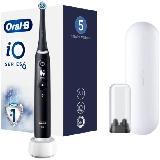Электрическая зубная щетка Oral-B iO_S6_Black Lava_Ultimate Clean черный