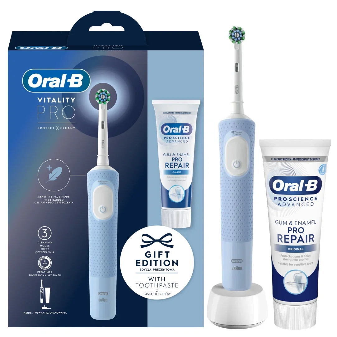 Электрическая зубная щетка Oral-B Vitality Pro 80870247 голубой