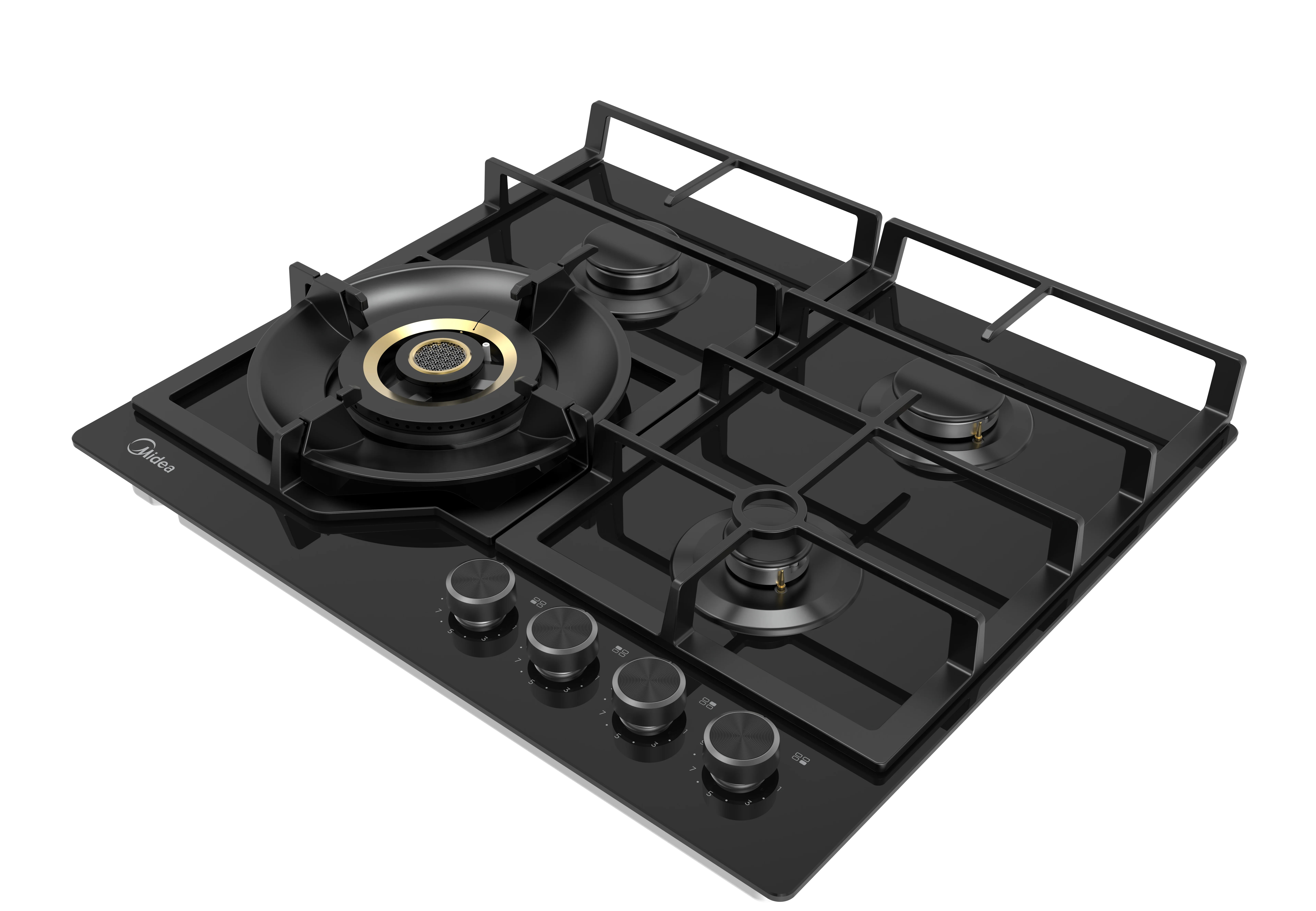 Газовая варочная поверхность Midea MG593TGB черный