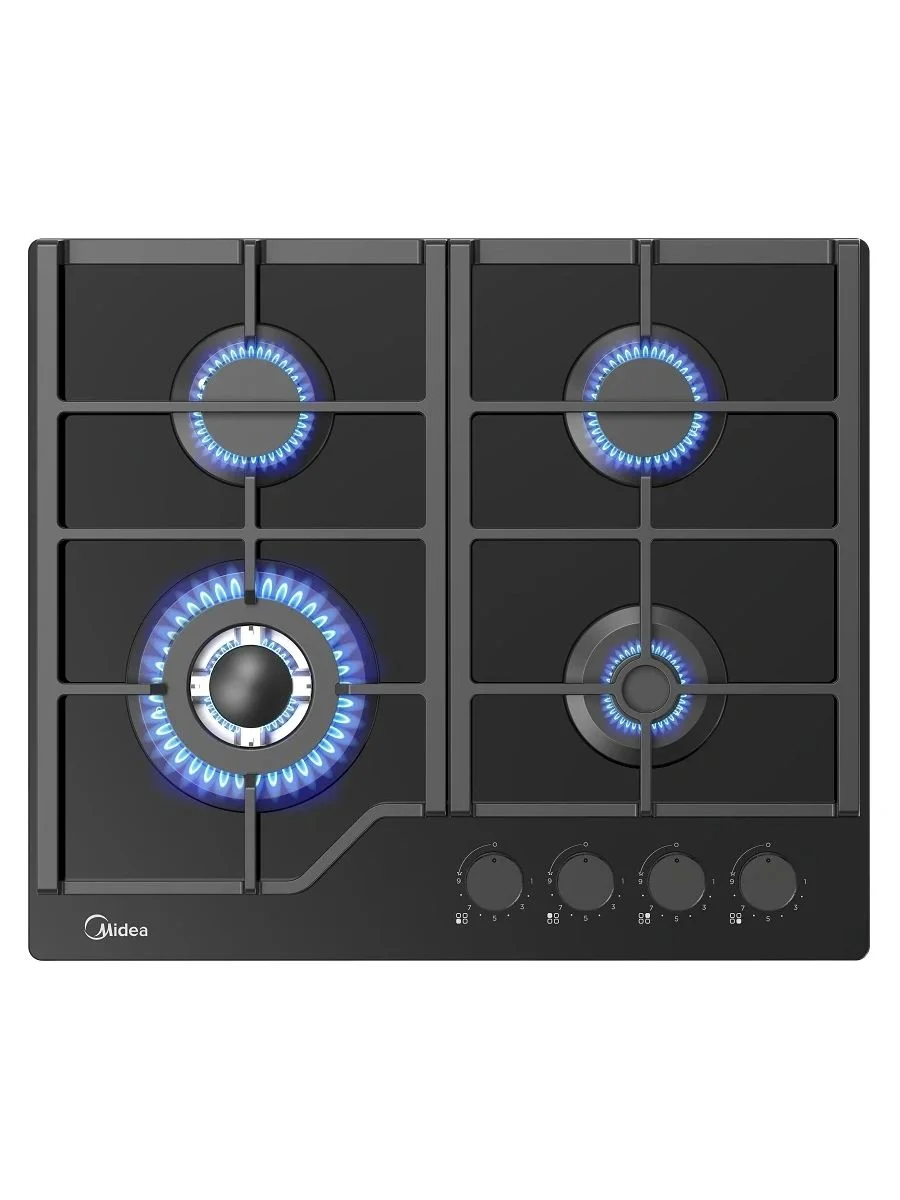 Газовая варочная поверхность Midea MG693TGB черный