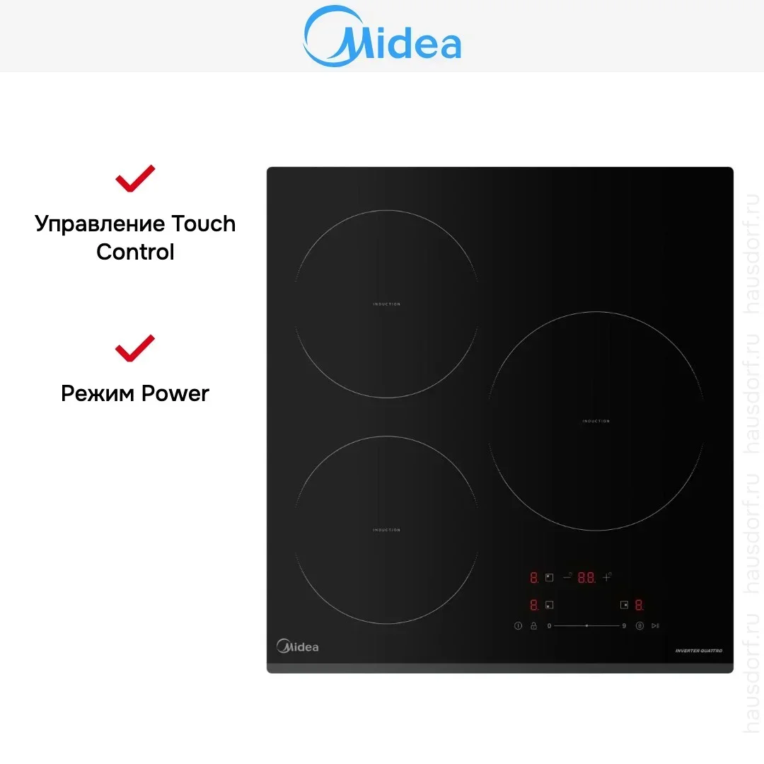 Индукционная варочная поверхность Midea MIH43103F черный/черный