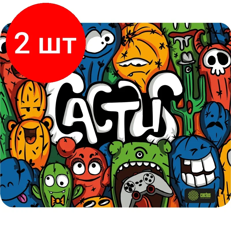 Коврик для мыши Cactus Colorful Cacti 400x300x3мм (CS-MP-PRO07XL)