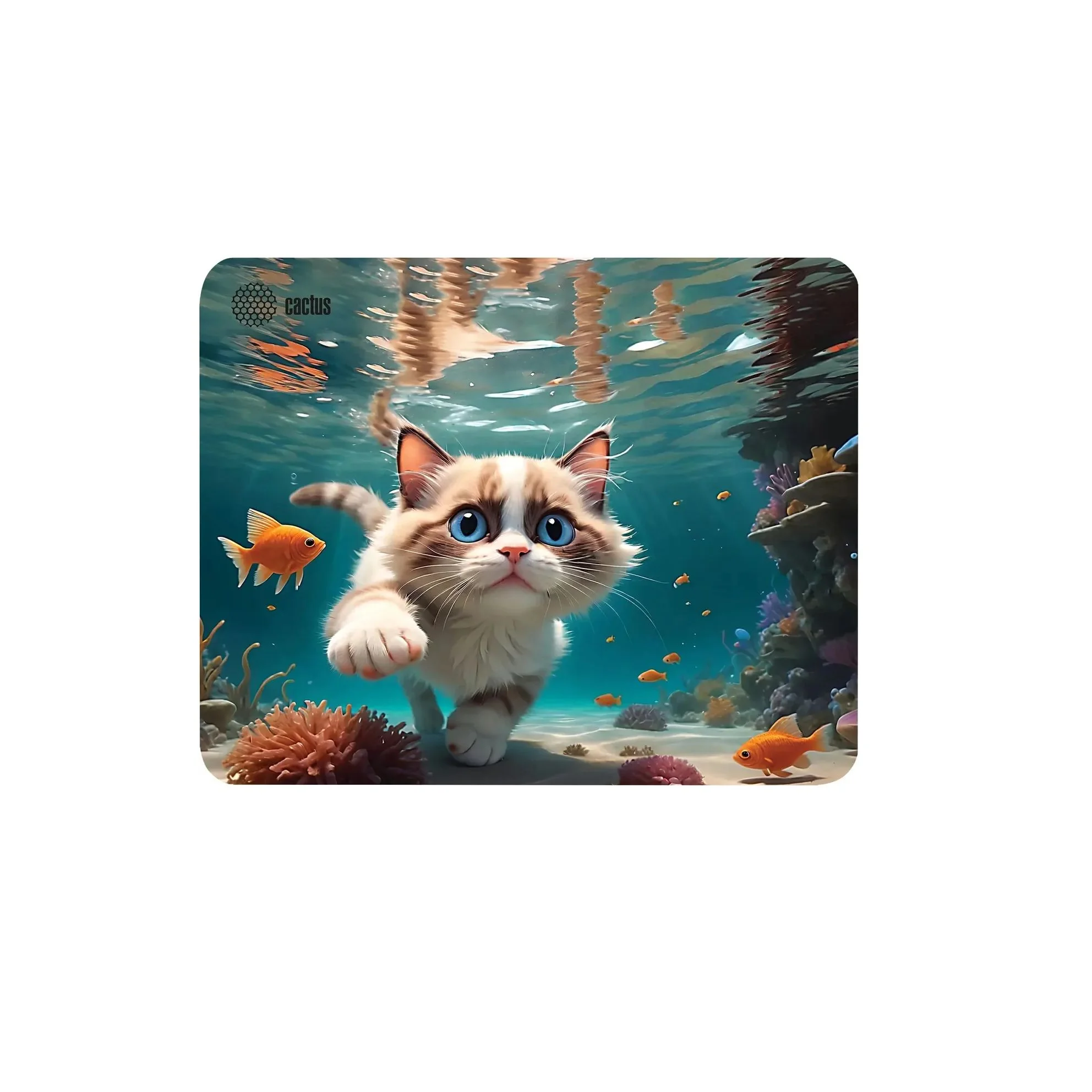 Коврик для мыши Cactus Fish Cat 300x250x3мм (CS-MPC-D15M)