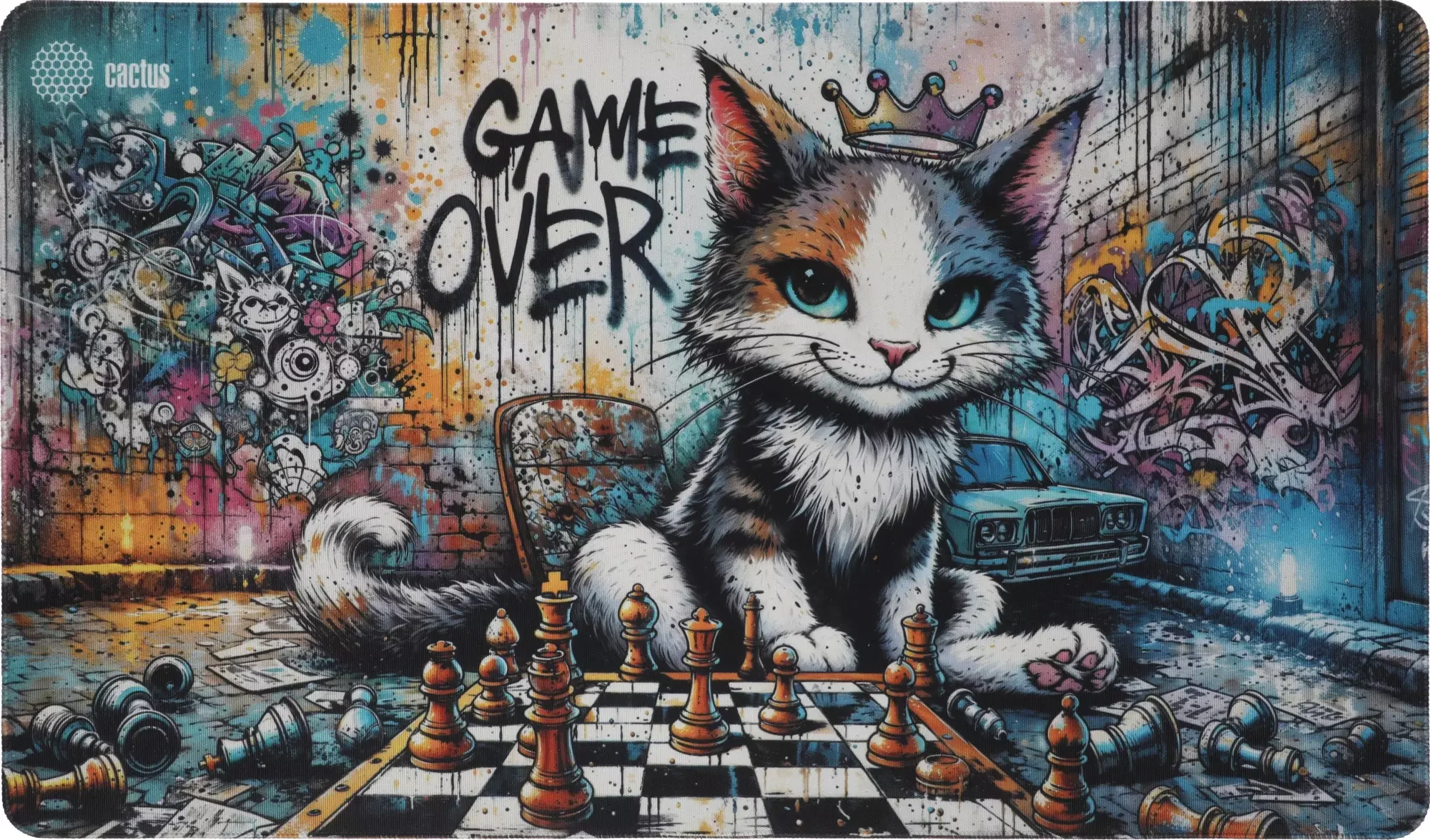 Коврик для мыши Cactus Game Over 900x400x4мм (CS-MP-COR01XXL)