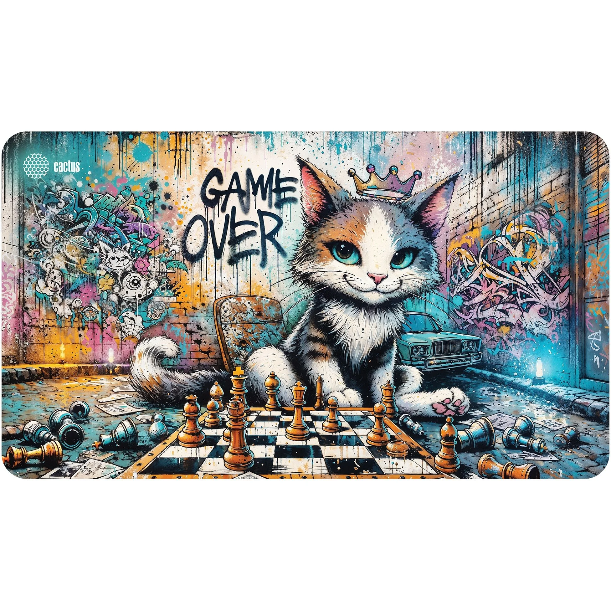 Коврик для мыши Cactus Game Over 900x400x4мм (CS-MP-COR01XXL)