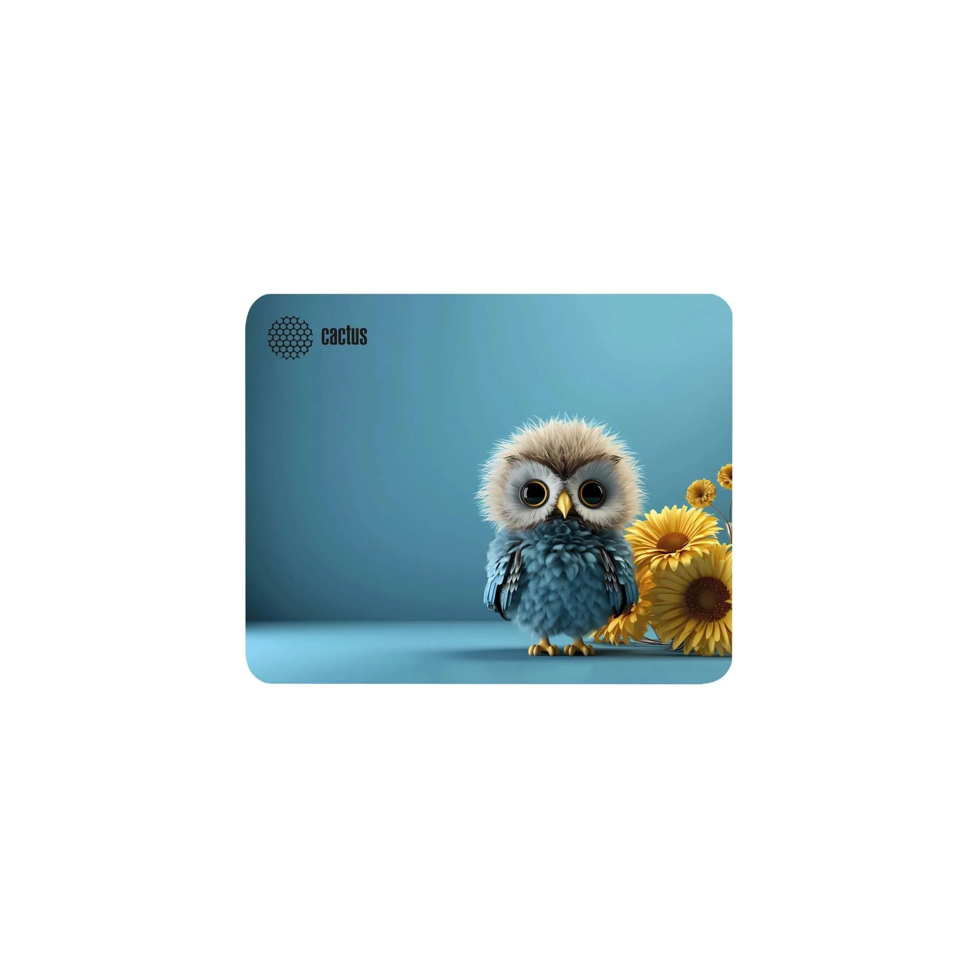 Коврик для мыши Cactus Owl blue 220x180x2мм (CS-MPC-P07XS)