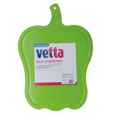 VETTA Доска разделочная, пластик, фигурная, 37x26x0,3см, "Перчик", 2 цвета, DY-6802