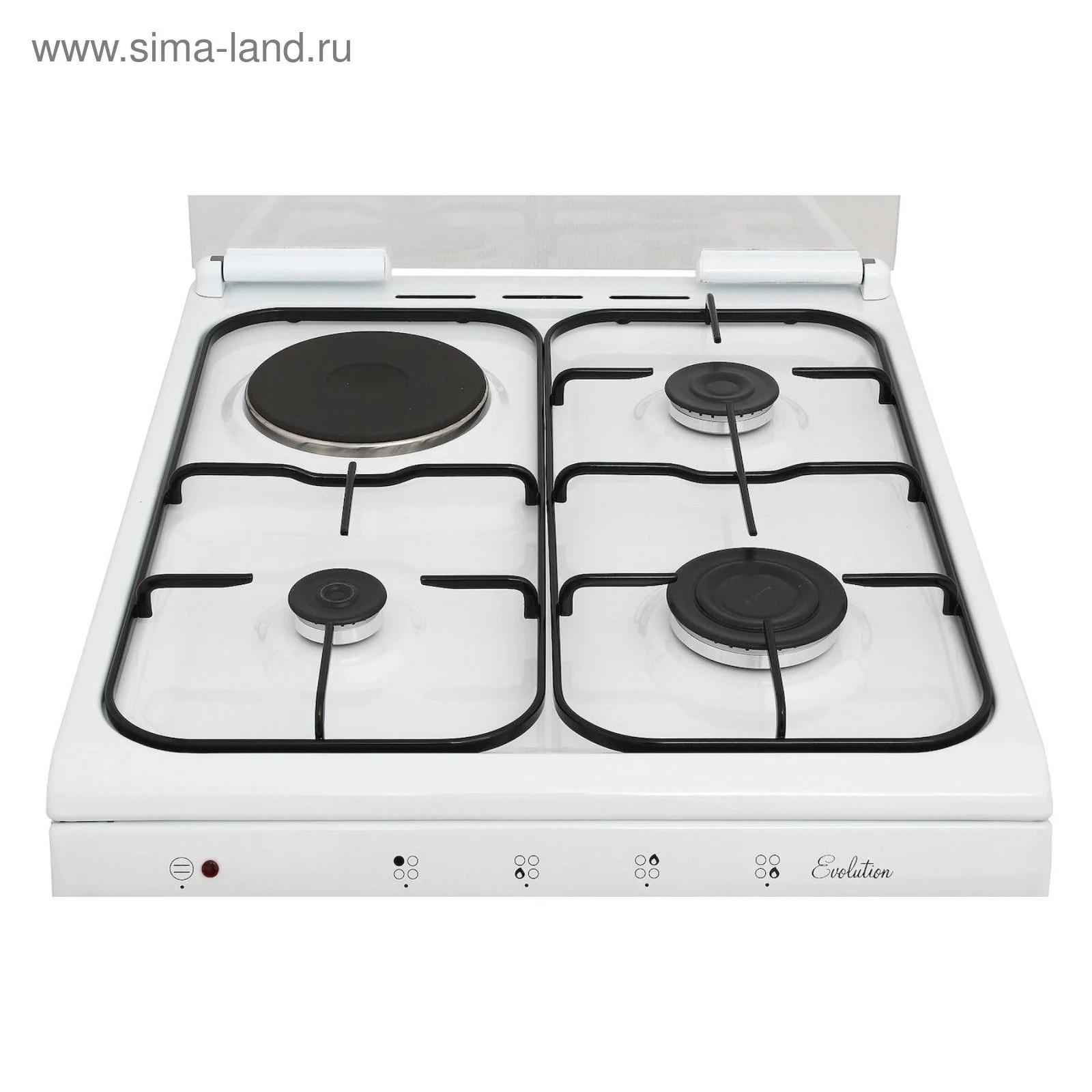 Плита комбинированная De Luxe 506031.01гэ(кр) белый