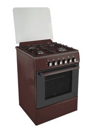 Плита комбинированная IDEAL L 115 коричневая 93x70x65, 4 газ конф ГК, 65л дух,электроподжиг