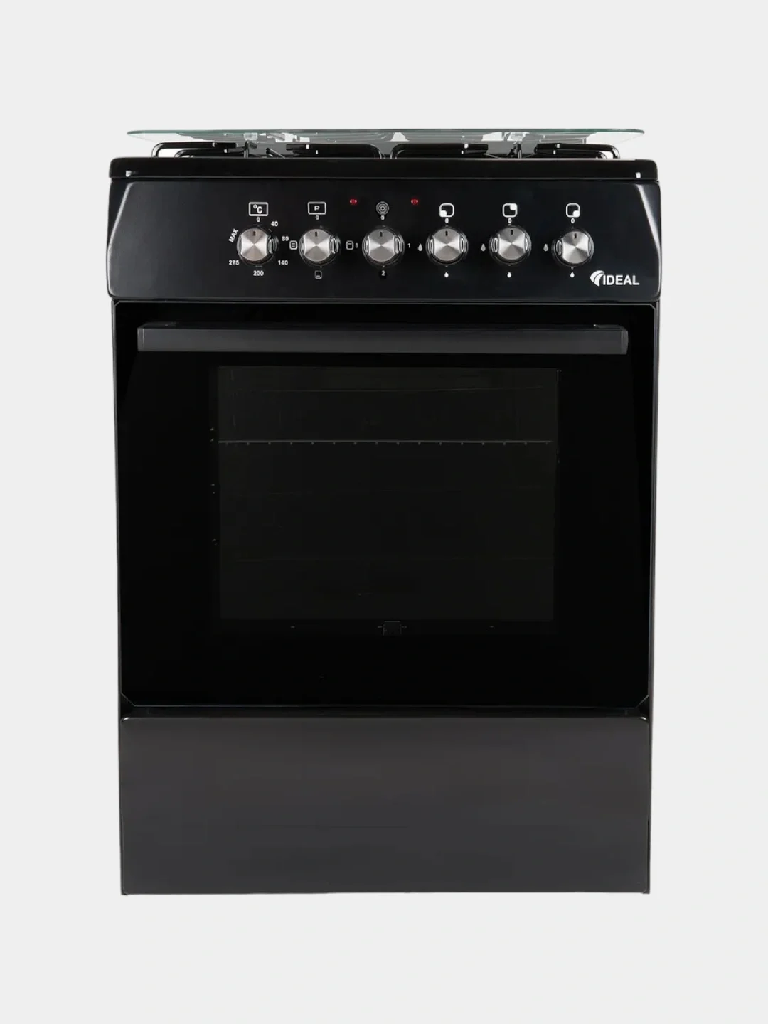 Плита комбинированная IDEAL L 115 черный (60х60х85) 4 комф. гриль, газ/эл.