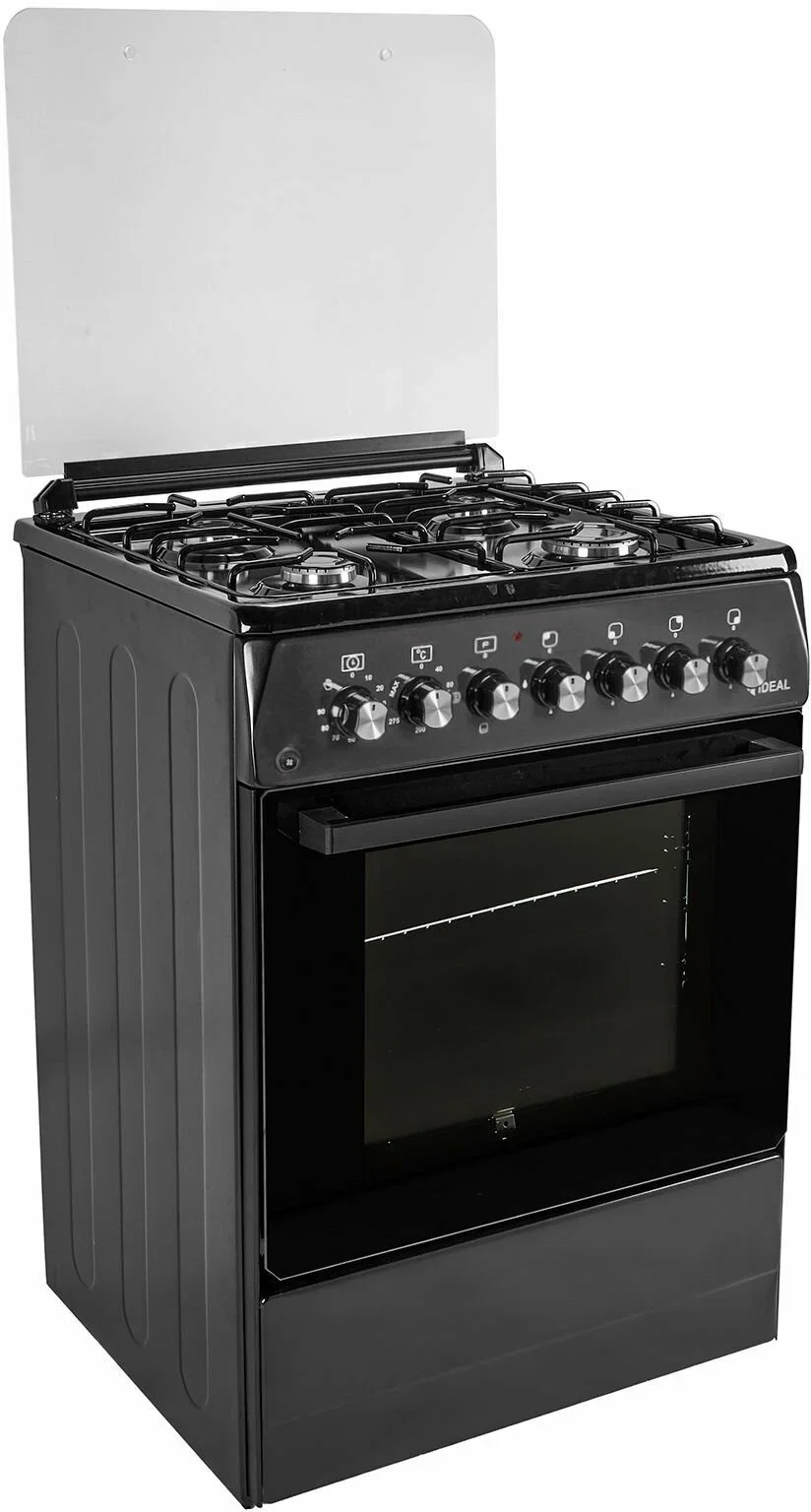 Плита комбинированная IDEAL L 115 черный  (60х60х85) 4 комф. гриль, газ/эл.
