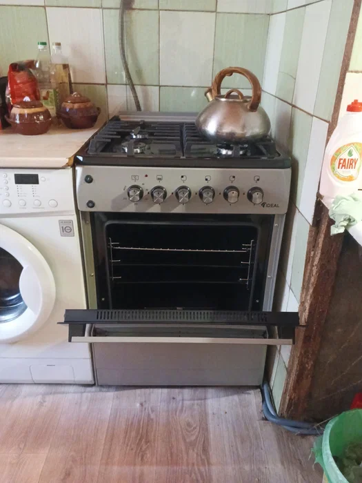 Плита комбинированная IDEAL L 155 ГК чуг. серый (60х60х85) 4 комф. гриль, газ/эл.