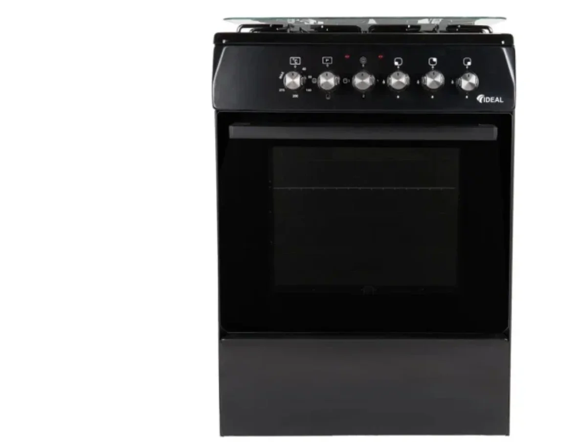 Плита комбинированная IDEAL L 155 ГК чуг.черна, 850х600х600, 65 л,4 конф,эл поджиг,газ-контроль