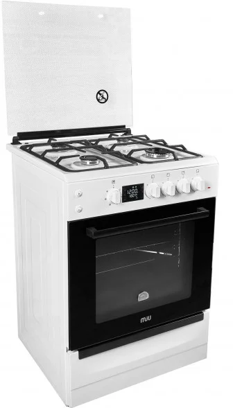 Плита комбинированная MIU 6030 ЕRPDCH бел (60х60х85 4 газ кон ГК, реш.чуг, эл дух 65л,ящик, элподж)