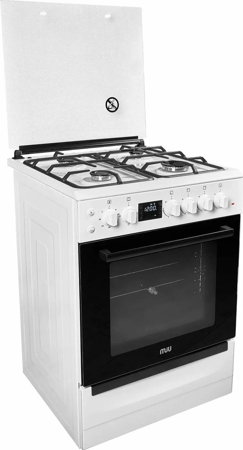Плита комбинированная MIU 6040 ЕRPDCHK бел (60х85х60 4 газ кон ГК,чуг реш,65л эл дух, КОНВ,элподж)