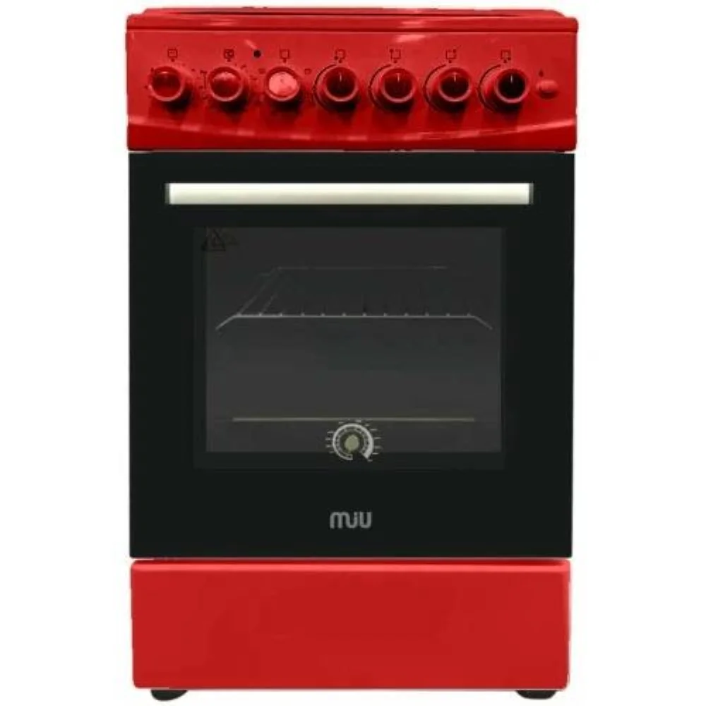 Плита комбинированная MIU Harisma 516S красная 50х60х85, ГК поверхности, эл поджиг, конвекция