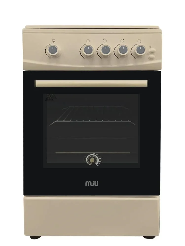 Плита комбинированная MIU UNO 51S бежевая 50х55х85 ГК поверхности, зл. поджиг