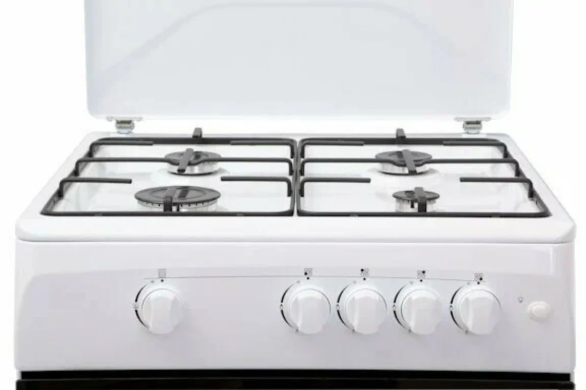Плита комбинированная RENOVA SG6E-TDW белая,60х60х85 см, эл.духовка 70 л,4 конфорки,эл.поджиг