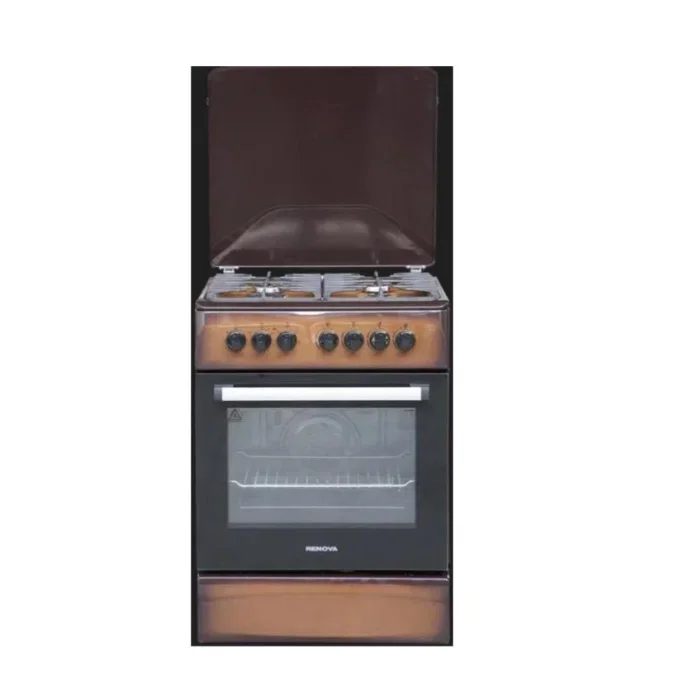 Плита комбинированная RENOVA SG6E-W(ICTFDX) 60х60х85 эл дух 70л, конвектор, ГК конфорок, чугун