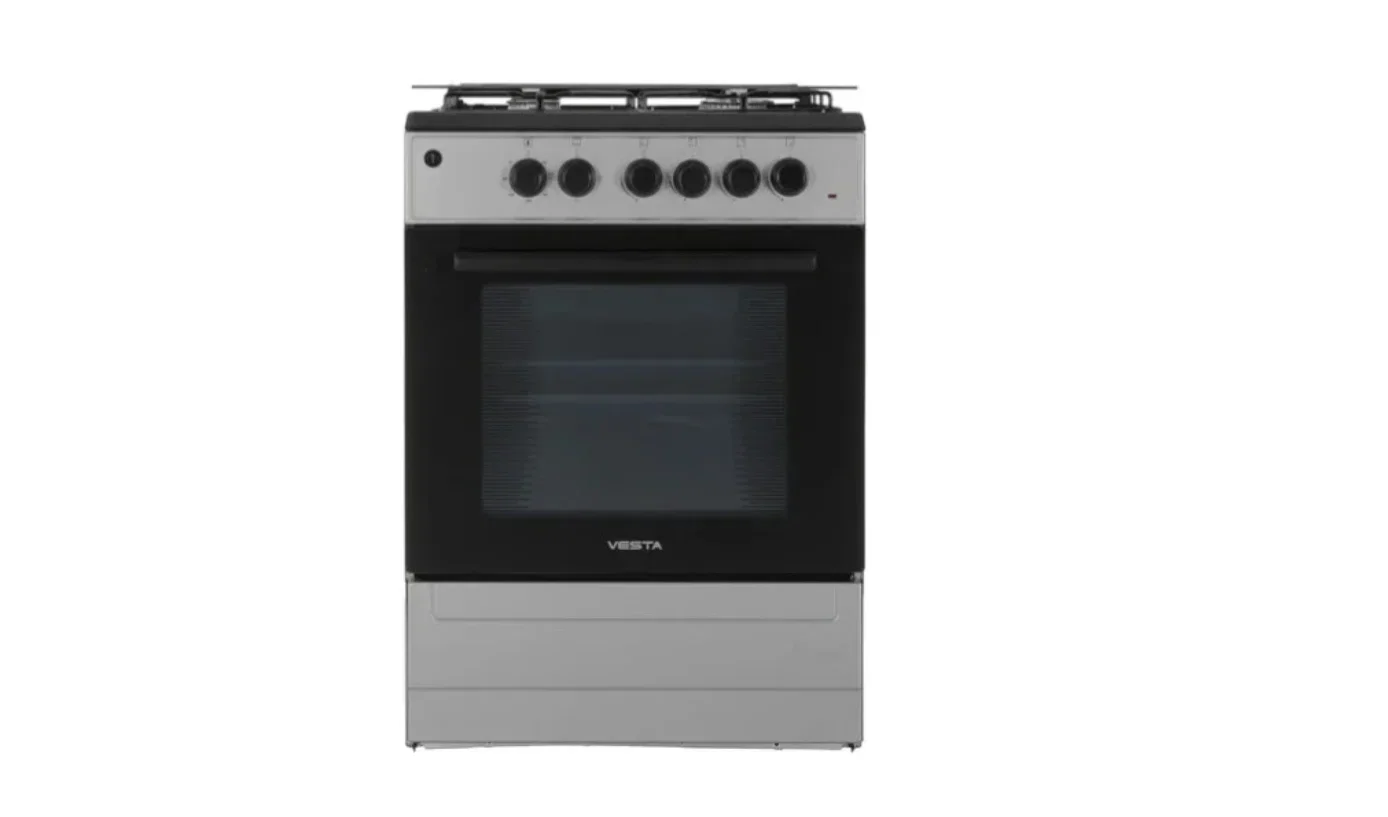 Плита комбинированная VESTA Valencia VGE 10-E Серая ГК 85x60x60 см дух. 65 л.эл поджиг полный ГК