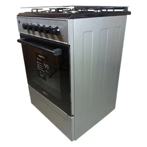 Плита комбинированная VESTA Valencia VGE 10-E Серая ГК 85x60x60 см дух. 65 л.эл поджиг полный ГК
