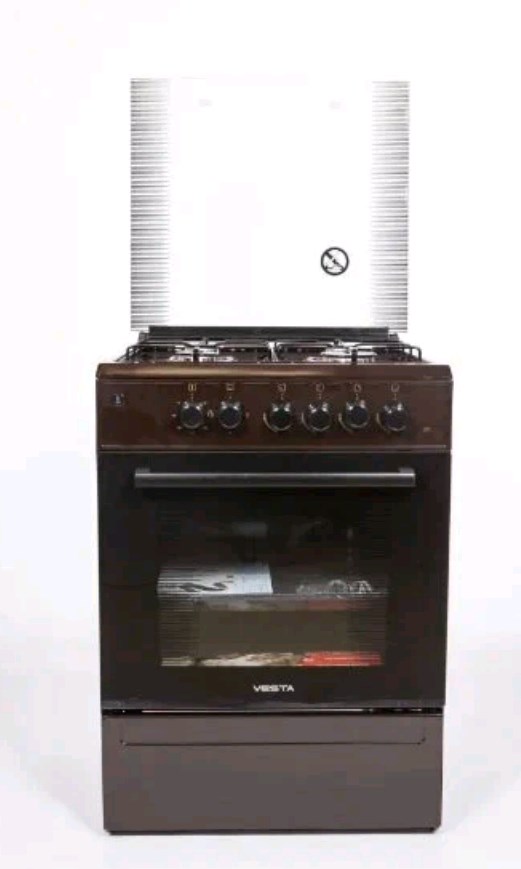 Плита комбинированная VESTA Valencia VGE 50 10-E Коричневый Ex, 50х57х85см, дух 53л. 4 газ.конф