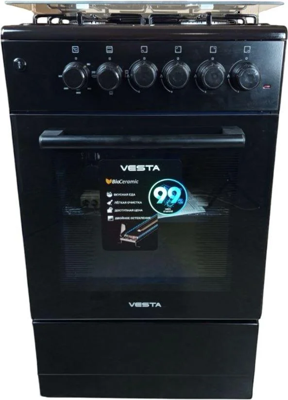 Плита комбинированная VESTA Valencia VGE 50 10-E Черный ГК