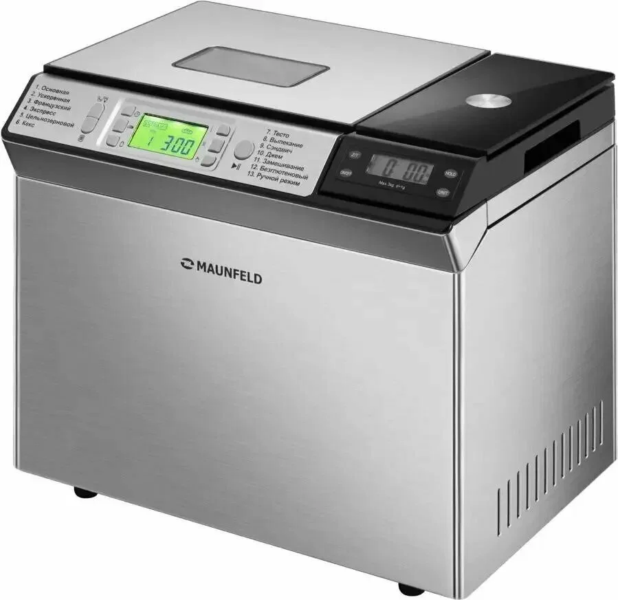 Хлебопечка Maunfeld MBM-900DSS 615 Вт, 13 программ, нержавеющая сталь