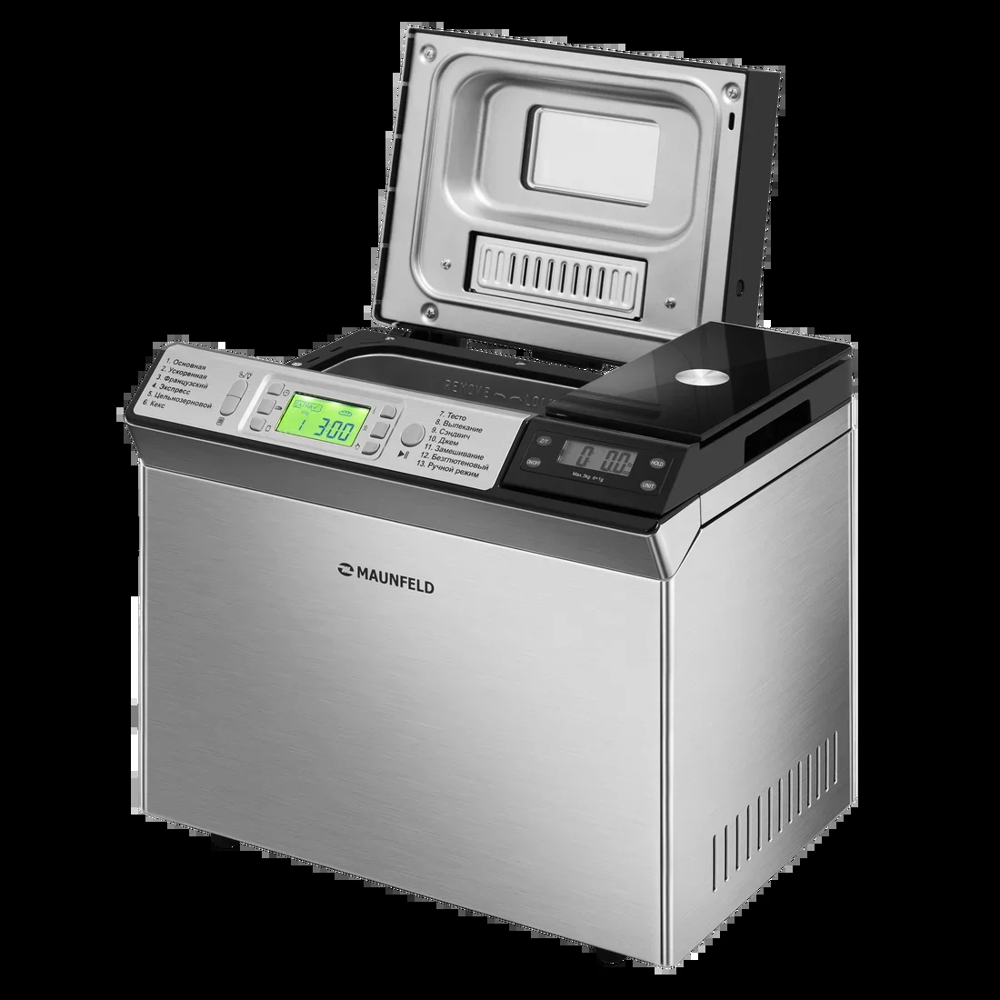 Хлебопечка Maunfeld MBM-900DSS 615 Вт, 13 программ, нержавеющая сталь