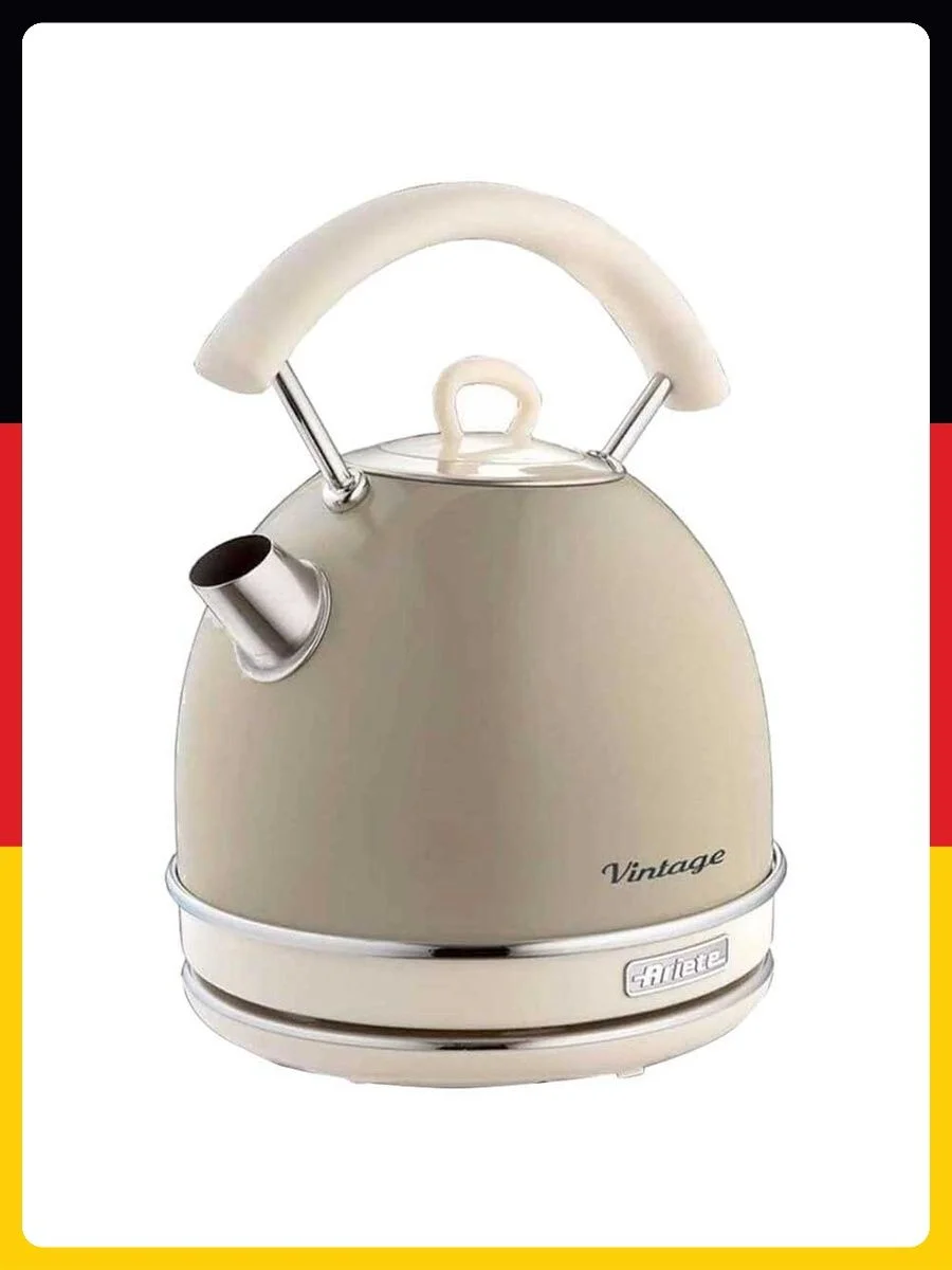 Чайник электрический Ariete Vintage 2877/03. Мощность 2000 Вт, объем 1.7 л, бежевый (6/48)