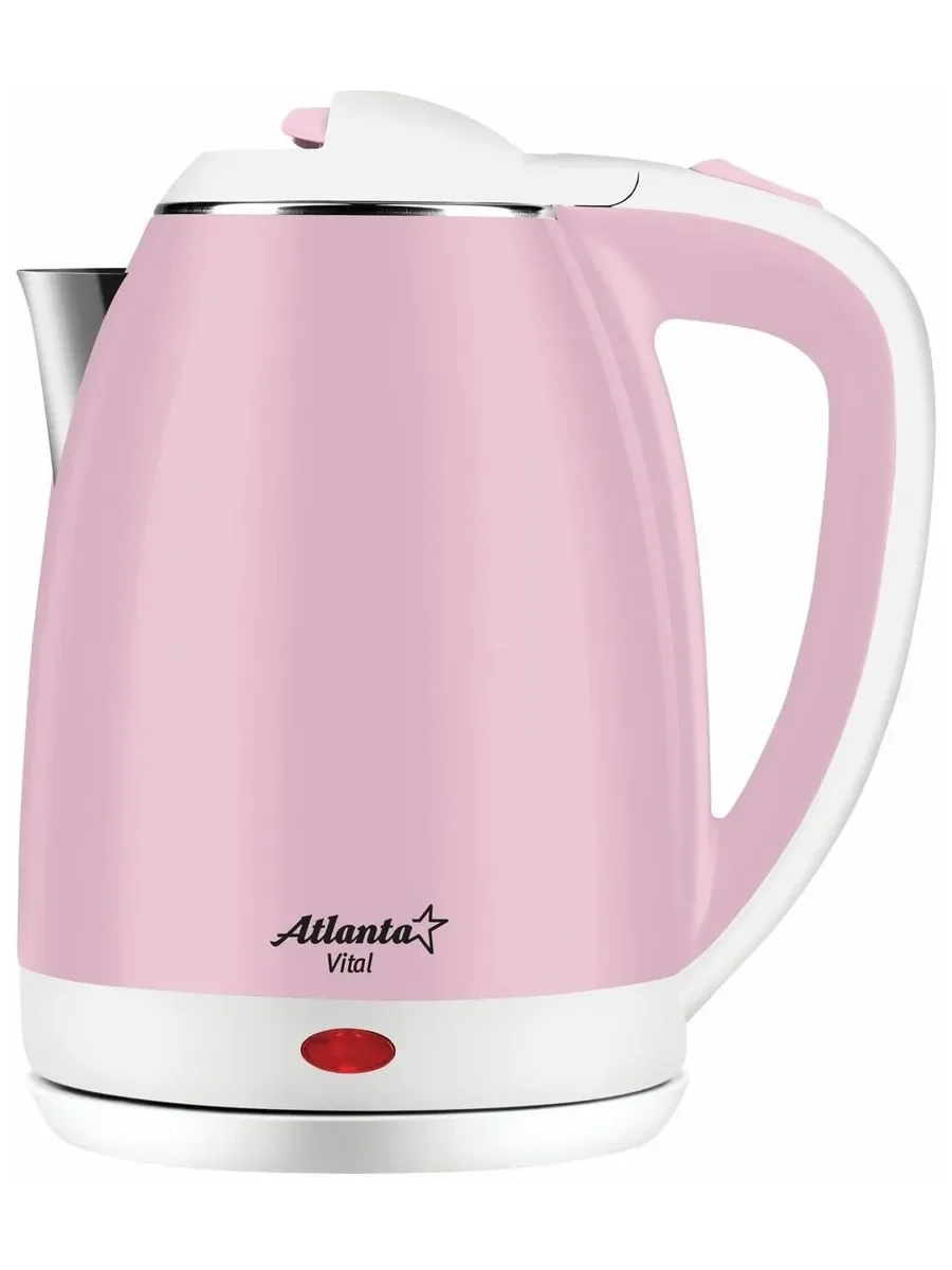 Чайник электрический Atlanta ATH-2437 розовый двухстенный