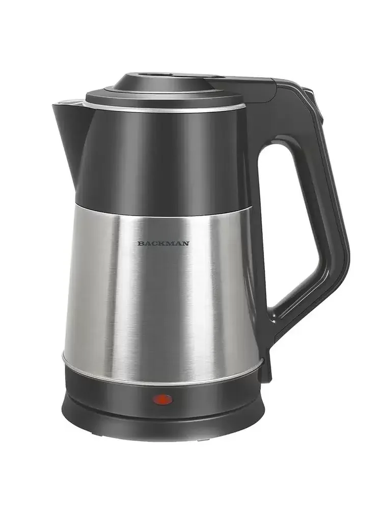 Чайник электрический BACKMAN BM-TEA 727 2,3 л, 2200 Вт, серебристый/черный