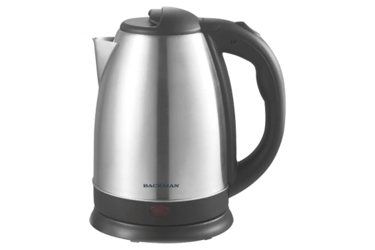 Чайник электрический BACKMAN BM-TEA 727 2,3 л, 2200 Вт, серебристый/черный