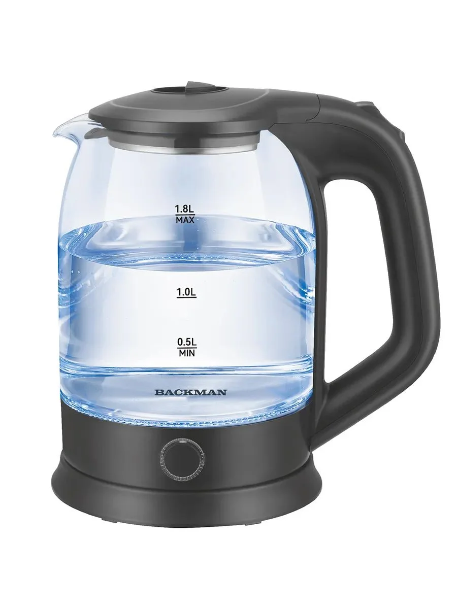 Чайник электрический BACKMAN BM-TEA 728 1.8 л, 2200 Вт, черный