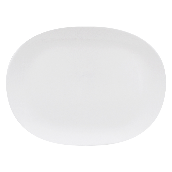 Lavenir Horeca oval Блюдо овальное 33*24 см, h-1,7 см 14" LFYP-140 WHITE стеклокерамика /опаловое