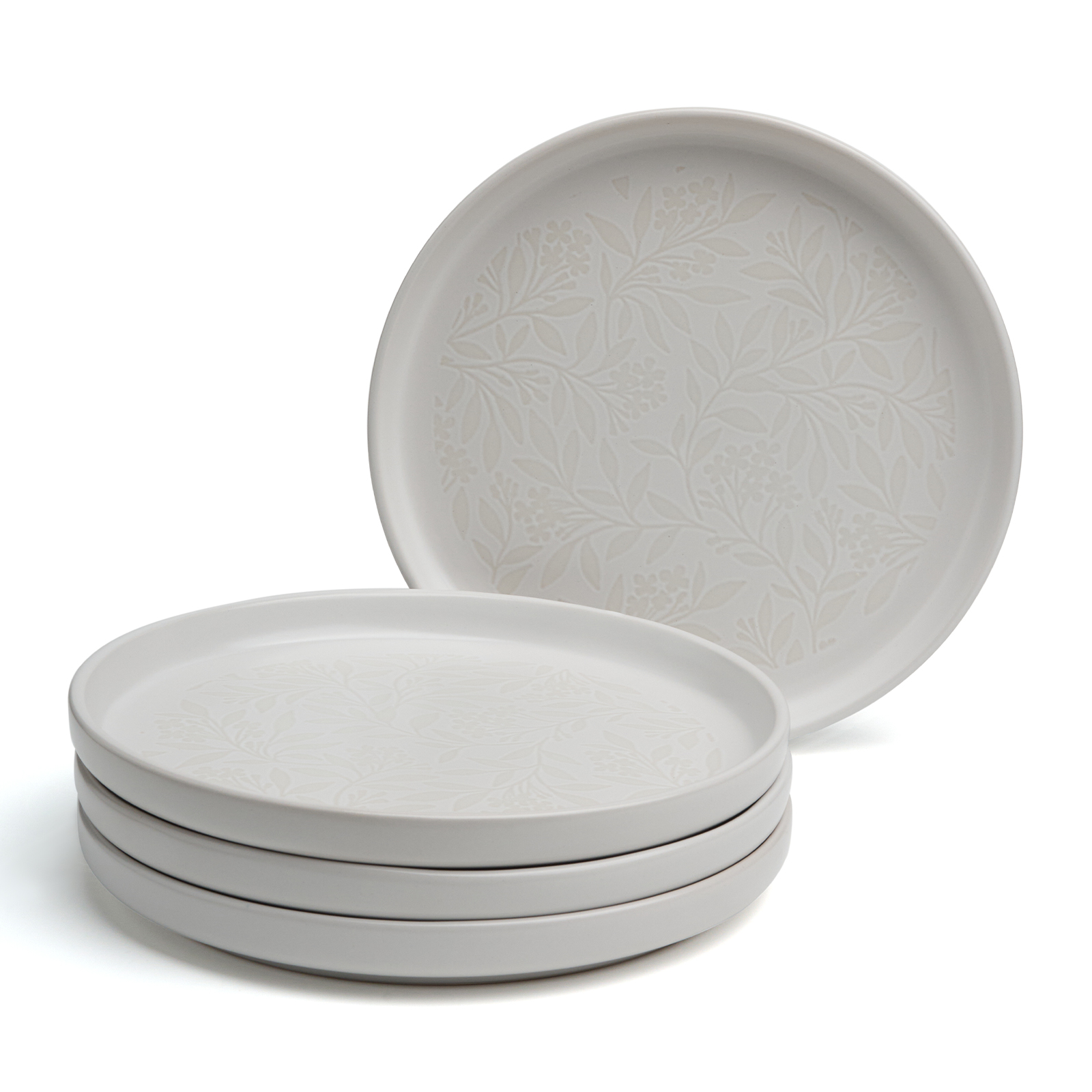 НАБОР ТАРЕЛОК ЗАКУСОЧНЫХ BRONCO "CHOICE WHITE" 20,5 СМ 4ШТ