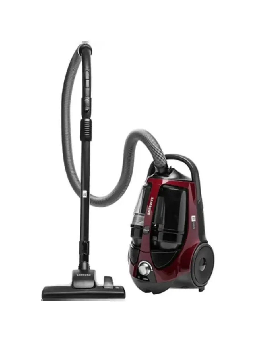 Пылесос без мешка Samsung VCC8837V3P/XEV 2200Вт, 430 Вт, 2 л, бордовый/черный