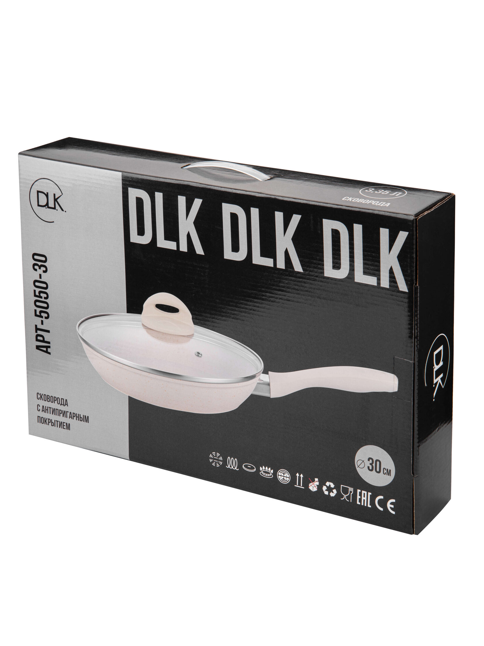 DLK Сковорода цвет: красный/золотой с крышкой 22х5 см (1,6 л) с АПП, , арт. 5050-RD/GD-22.